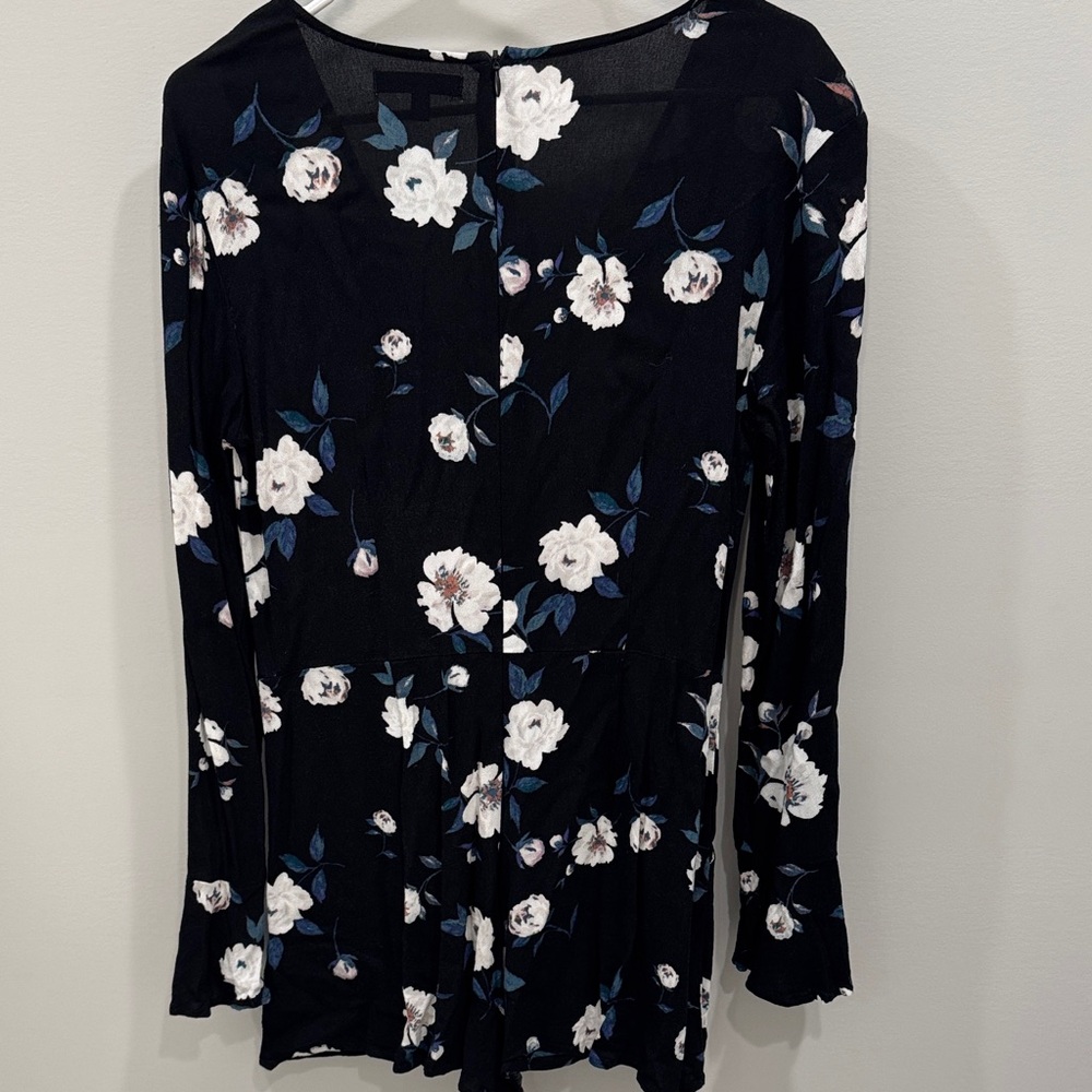 Kendall & Kylie Black Floral Jumpsuit - Picture 2 of 2